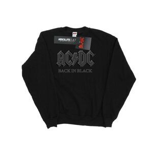 AC/DC Mens Back In Black Sweatshirt / Black